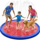 Splash Pad for Kids & Dogs, Upgrade Non-Slip Thicken Backyard Sprinkler Water Pad, Toddler Sprinkler Pool, Summer Outdoor Water Toys