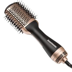 Beautimeter Blow Dryer Brush, Hot Air Brush One Step Hair Dryer and Styler Volumizer, 4 in 1 Negative Ionic Hair Styler with Oval Barrel for Smooth, Frizz-Free Hair Types, Black & Gold Beautimeter Blow Dryer Brush, Hot Air Brush One Step Hair Dryer and Styler Volumizer, 4 in 1 Negative Ionic Hair Styler with Oval Barrel for Smooth, Frizz-Free Hair Types, Black & Gold