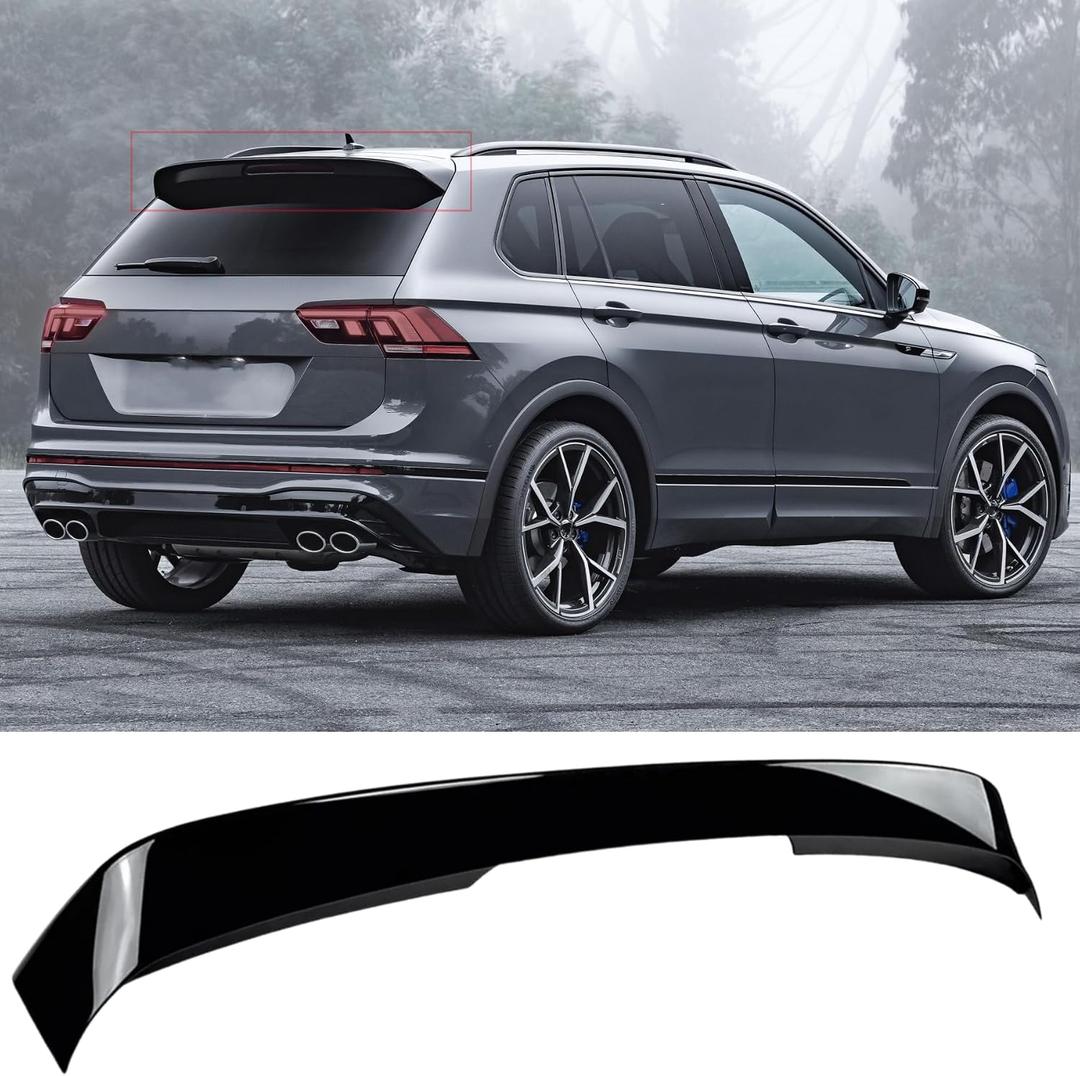 Rear Tailgate Roof Spoiler Window Visor Wing Fit for Volkswagen VW Tiguan S/SE/SEL 2018-2024 R-Line Style Lip Exterior Accessories Gloss Black