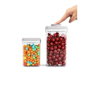 Tourdeus Airtight Pop Food Containers, 2-Piece Leakproof Cereal Containers Pantry Storage Containers with Lids - (2.0 Qt & 0.9 Qt) 3 Pec
