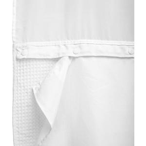 Barossa Design Fabric Snap-in Shower Curtain Liner Replacement, Removable & Washable, Hotel Style, 70x54, White