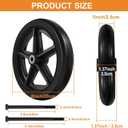 4Pcs 8 Inch Solid Replacement Wheels - Environmentally Friendly Rubber Material, Wear-Resistant PU Tires, Anti-Slip, and Durable ABS Wheel Hub - Easy to Install (4 Pcs)