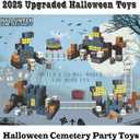 Magnetic Blocks Kids Skeleton Toy Spooky Town Building Blocks Halloween Themed Toys (1 inch)