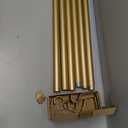 Gold Farmhouse Curtain Rods for Windows:66-120 Inch Adjustable Curtain Rod for Bedroom Living Room,Heavy Duty Decorative Rustic Drapery Rods with Vintage Swan Finials Easy Install,Brass Gold