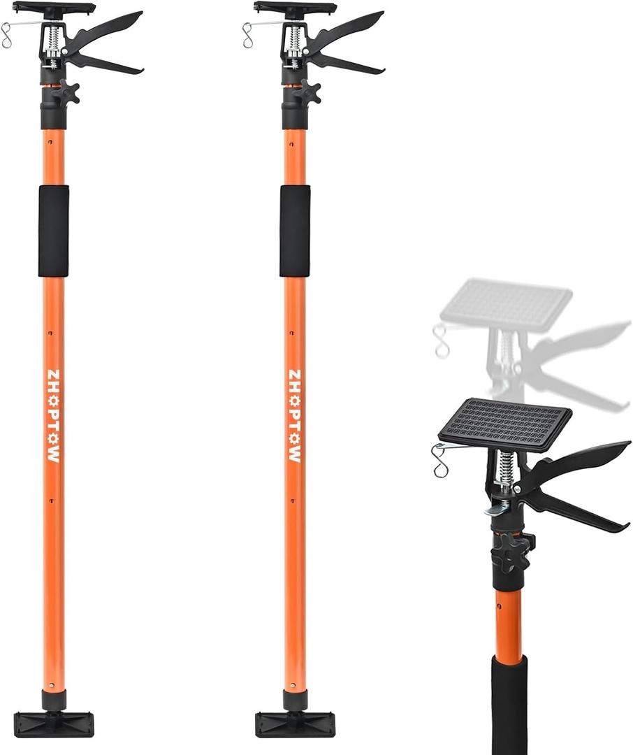Adjustable Support Pole - Cabinet Jack, Drywall Lift, 45"-114" Adjustable Height, Supports Up to 154lbs, 3rd Hand,Cabinet Jacks for Installing cabinets,Ceiling, Cargo Bars,(45"-114" 2PC)