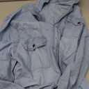 LookbookStore Women's Long Sleeve Collared Shirt Button Down Denim Blouse Tops, Size M
