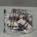 MakeMeChic Women's Plaid Flannel Mini Skirt Bow Tie Front Elastic High Waisted Asymmetrical Fall Winter Skirts (X-Large)