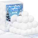 Supoice 80 Pack Snow Balls Indoor 2 Inch Large Snow Fight Balls Christmas & Winter Holiday Realistic Fake Snow Toys for Indoor, Outdoor Snow Fight, Toss Game