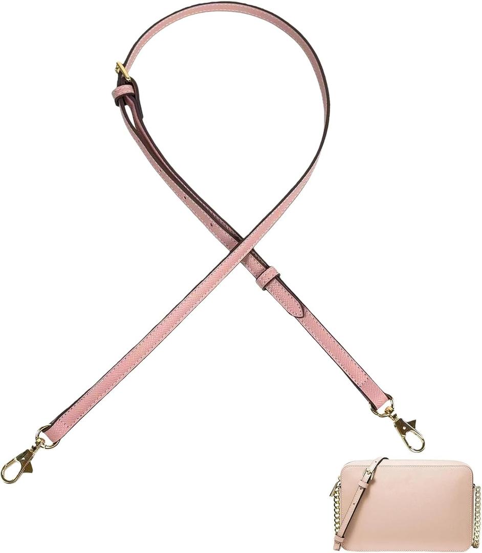 Purse Replacement Straps,Adjustable Crossbody Long Thin Replacement Straps,Pink