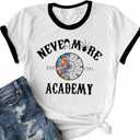 Halloween Shirts for Women Halloween Graphics Shirt Funny Halloween Tees Tops (White, XXL)