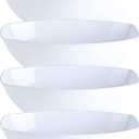 PLASTICPRO Disposable Oval Serving Bowls, Party Snack or Salad Bowl, 72-Ounce, Plastic (4, WHITE BOWLS)