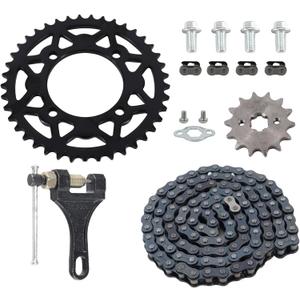 428 Chain Set,428 76mm 41 Tooth Rear Sprocket Front 14 Toothe 17mm for Chinese 50cc 70cc 90cc 110cc 125cc Pit Dirt Trail Quad Motor Bike ATV Motorcycle Parts