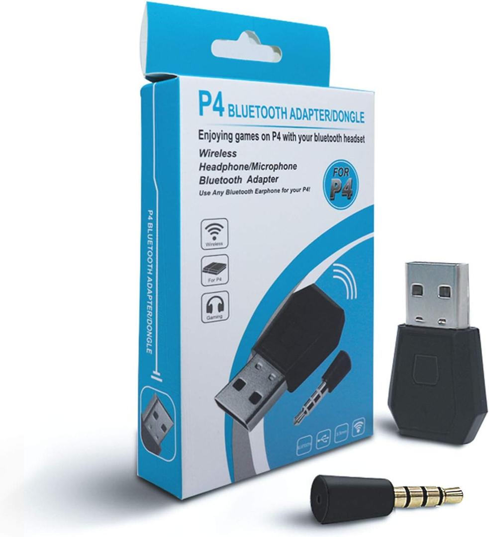 RALAN Bluetooth Dongle Adapter for PS4, Wireless Mini Microphone USB 4.0 Audio Adapter Receiver Compatible with PS4 PlayStation Support A2DP HFP HSP