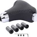 ApplianPar Black Universal Automatic Gear Shift Knob with 8mm 10mm 12mm 14mm Adapter for Automatic Transmission Vehicle