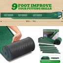 Putting Green Indoor - Golf Putting Mat with Realistic Green Speed,Dual Hazard Putting Mat, Ball Return, Velvet Surface, 8ft Practice Putting mat, Indoor&Outdoor Training Aid - Perfect Golf Gift