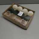 12 Pcs Velvet Christmas Balls Bulk Shatterproof Christmas Balls Xmas Plastic Decorative Hanging Ornaments Set for Xmas Tree Holiday Home Party Decorations (Khaki, Creamy White, Green, 3.15 inch)