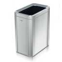 Clorox Slim Open Trash Can - 2.6 Gallon (10 Liter) Small Metal Waste Basket with Removable Bucket for Narrow Spaces - Stainless Steel Garbage Bin for Bathroom, Bedroom, or Office