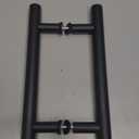 SMARTSTANDARD 12'' Push Pull Sliding Barn Door Handle, Double-Sided Barn Door Handle Black Set, 1 Pack