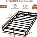 SHOANED 7 Inch Twin Box Spring - Metal Frame Mattress Foundation Memory Foam Basics Bed Base Heavy Duty Box Springs No Noise, 3000lbs Max Weight Capacity