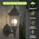 EMART Plastic Outdoor Wall Light Fixtures with Bulbs, Waterproof and Anti-Corrosion Porch Sconces, Exterior Lanterns Wall Mount Lamp for Outside, Garage, Front Door, House, Patio, 2 Pack, Black, No Sensor