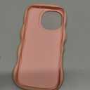YTanazing for iPhone 16 Pro Case,Cute Candy Color Wavy Curly Frame Shape Design Girly Color Soft TPU Bumper Protective Phone Case for iPhone 16 Pro 6.3" (Pink)