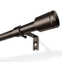 5/8” Diameter Bronze Curtain Rods 30-90 Inch, for 30-84 Inch Windows, Adjustable Splicing Antique Bronze Curtain Rods for Windows with Brackets, Window Rod Long Small Dark Brown Curtains Rod