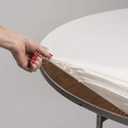 Kwik-Covers 36" Round Fitted Plastic Table Covers, Bundle of 5 (White)