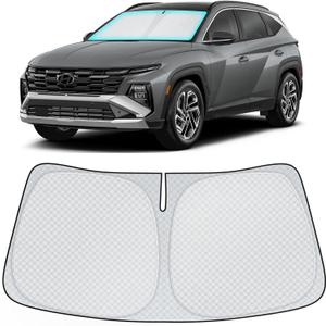 INSAUTO Windshield Sun Shade for 2022-2024 2025 Hyundai Tucson Accessories, [Upgraded 7-Layer Protection], Foldable Front Windshield Sunshade, Block Out UV Rays & Heat, Keep Car Cool