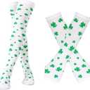 St. Patrick's Day Socks Shamrock Socks and Gloves Set Irish Carnival Socks Set
