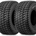 18x8.50-8 Lawn Mower Tire, 18x8.5-8 Tractor Lawnmower Tire, 4 Ply Tubeless Tire, Turf-S Pattern, Set of 2