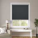 Changshade Blackout Roller Shades Cordless for Windows,100% Room Darkening Window Blinds for Bedroom,Thermal Insulated UV Protection,Easy Install Pull Down Shades for Home,43" w x 72" h,Dark Black