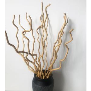 Dried Curly Willow Branches, 14-15 Stems Dried Twigs Sticks 21-23 Natural Dried Plants Decorative Branches for Rustic Home Decor, Beige