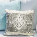 Snycler Boho Throw Pillow Covers 22x22 inch Set of 2 Bohemian Carpet Throw Pillows for Couch Beige&Grey Decorative Pillow Cases Farmhouse Home Decor for Sofa Porch Patio Bed Room Outdoor