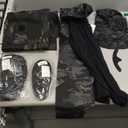 HARGLESMAN Men's Tactical Military Suits Long Sleeve Fitting Amry Uniforms Combat Shirt and Pants with Knee Pads (Medium, Black Camo)