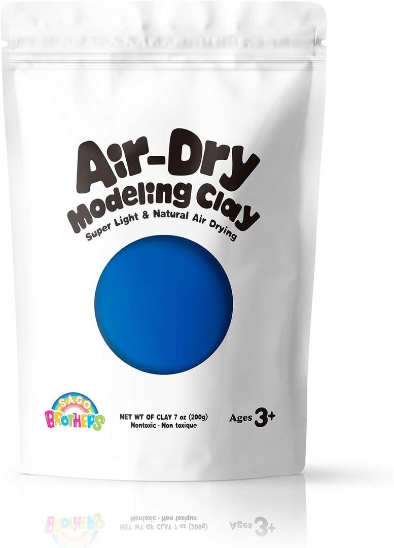 Sago Brothers Modeling Clay for Kids - Blue, 7 oz Molding Magic Clay for Kids Air Dry, Super Soft Clay for DIY Slime, Ultra Light Air Dry Modeling Clay for Toddlers Children Teens