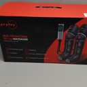 pryfey Leg Massager with Heat and Compression, Foot Massager for Circulation and Pain Relief, 3 Timers, 12 Intensity, 6 Modes,3 Heating with Knee Massager,Gift for Man Woman Parents,Black