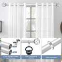TVWOO Silver Decorative Farmhouse Curtain Rods:18-45 Inch Adjustable Heavy Duty Single Window Curtain Rod for Bedroom Living Room,Nickel Boho Rustic Drapery Rods with Vintage Twist Finial Easy Install