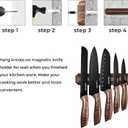 Cohesion 5 PCS Kitchen Knife Set with Magnetic Knife Strip for Wall, Ultra Sharp Kitchen Knives Set with Sheathes and Gift Box for Multipurpose Cooking with Ergonomic Handle