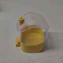 Creative Hamster Sand Bath Container with Built-in Stairs Transparent Chinchilla Dust Bath House Hamster Bathing Hamster Litter Box(Yellow)