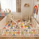 jinchan Macy Kids Area Rug for Classroom 8'x8' Square Rug Modern Colorful Nursery Rug Checkered Diamond Play Mat Washable Soft Non Slip Carpet for Playroom Living Room Bedroom Daycare Circus on Cream
