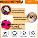 Pre-Strung Happy Halloween Banner, 9.8FT Felt Garland with 3D Eyeballs for Halloween Decorations, 2Pcs Indoor Banner for Mantle Indoor Fireplace Window Wall Home Party Decor