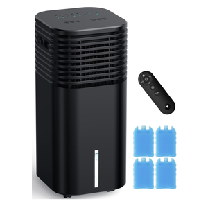 FANCOLE Windowless Portable Air Conditioners with 4Modes & 3Speeds, 15H Timer for Smart Auto-off, 2Gal Tank for 20H Cooling, Evaporative Air Cooler 17 FT Remote, 120° Swing Swamp Cooler No Hose Needed