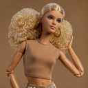 Barbie Basics Model Collector Fashion Doll 06 with Blonde Hair, Shimmery Golden Skirt & Halter, Universal-fit Fashions, Posable Body
