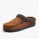 Dearfoams Men’s Brendan Indoor/Outdoor Breathable Memory Foam Clog House Shoe with Wide Widths Slipper 9-10