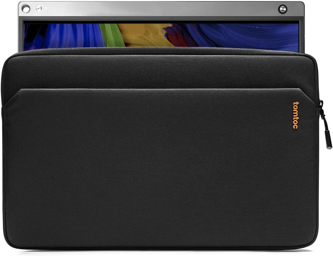 tomtoc Light-A18 Slim 15.6 Inch Portable Monitor Case with Acessories Storage, Light Protective Carrying Sleeve for Most 15.6 in Portable Monitors with Eco-Friendly Fabric