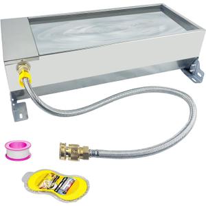 Automatic Livestock Water Trough Large Capacity Self Filling Dog Waterer Tank Stainless Steel Animal Drinking Water Bowl Dispenser with Float Valve Kit for Dog Horse Goat Pets Pig Cow