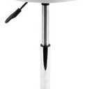 FURWOO Adjustable Swivel Barstool, White, PU Leather, 32cm Diameter, 220lbs Maximum Load
