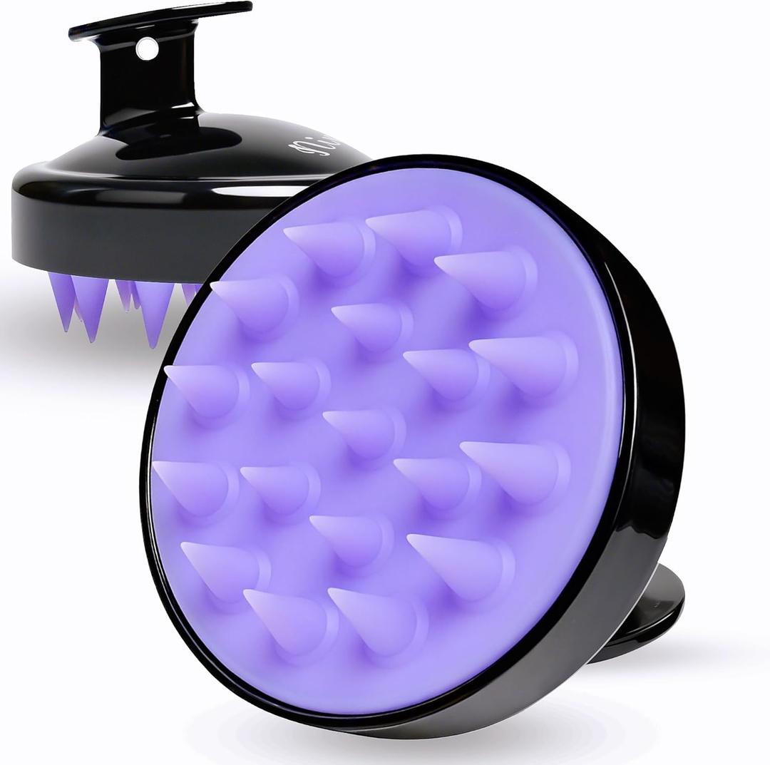 Nimiah Scalp Massager Hair Growth - Soft Silicone Shampoo Brush to Remove Dandruff & Deep Cleansing, Waterproof Wet & Dry Use Scalp Scrubber for Thick Thin Curly All Hair Types