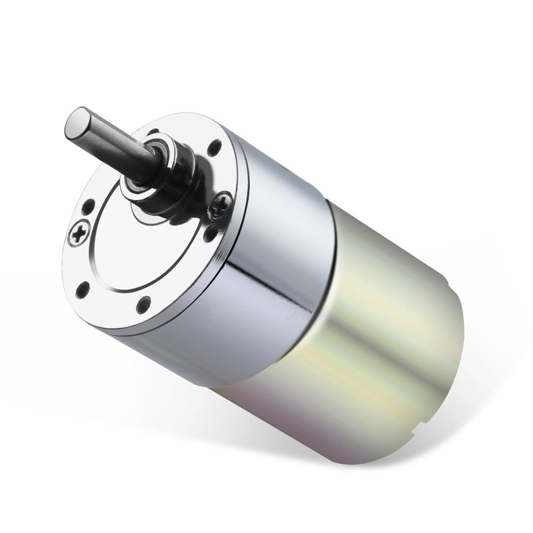 Greartisan DC 12V 200RPM Gear Motor High Torque Electric Micro Speed Reduction Geared Motor Eccentric Output Shaft 37mm Diameter Gearbox