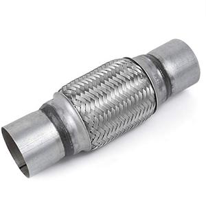RP Remarkable Power, 2.5 inch Inlet Exhaust Flex Pipe, ID x 10 Length Flexible Tube, Stainless Steel Double Braid Heavy Duty Universal type Muffler Pipe RK7545, Replacement Part